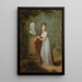Reproduction of the painting of a young woman near her husband's bust in a park - Alexander Molinari