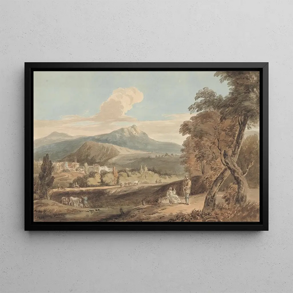 Classic landscape painting - Alexander Monro — framed artwork on a wall