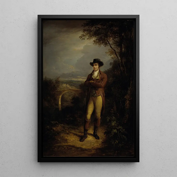 Robert Burns, poet - Alexander Nasmyth — framed artwork on a wall