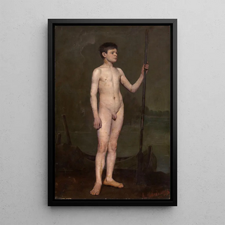 Boy with an Oar - Alexander Nikanorovich Novoskoltsev — artwork view