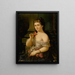 Young woman with bouquet - Alexander Nyulassy — framed artwork on a wall