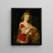Young woman with fruits - Alexander Nyulassy — framed artwork on a wall