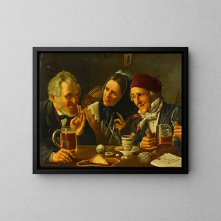 Les commères - Alexander Petrovich Lukutin — framed artwork on a wall