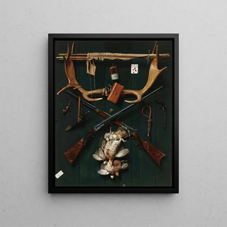 Still life of sportsmen - Alexander Pope — framed artwork on a wall