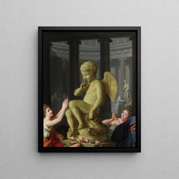 The Cult of Cupid - Alexander Roslin — framed artwork on a wall