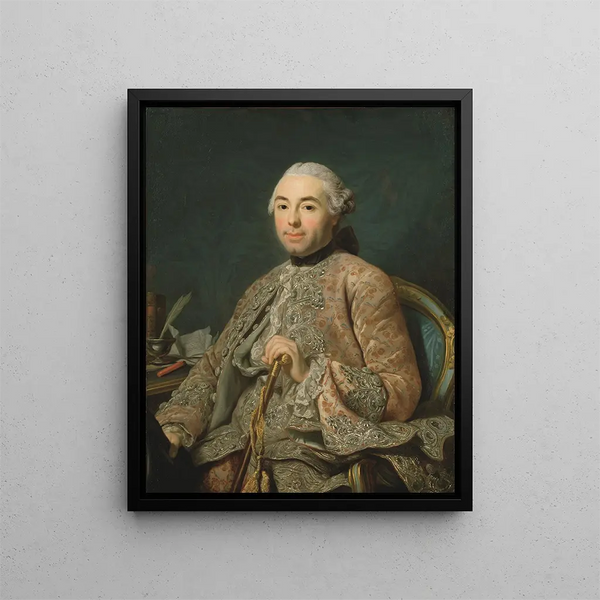 Baron de Neubourg Cromire - Alexander Roslin — framed artwork on a wall