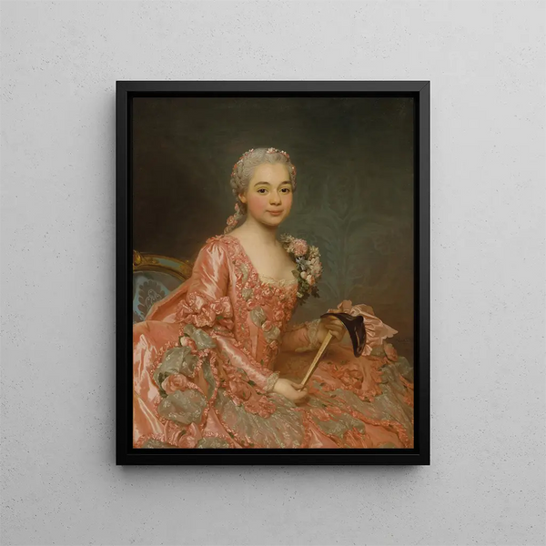 Baroness de Neubourg Cromire - Alexander Roslin — framed artwork on a wall