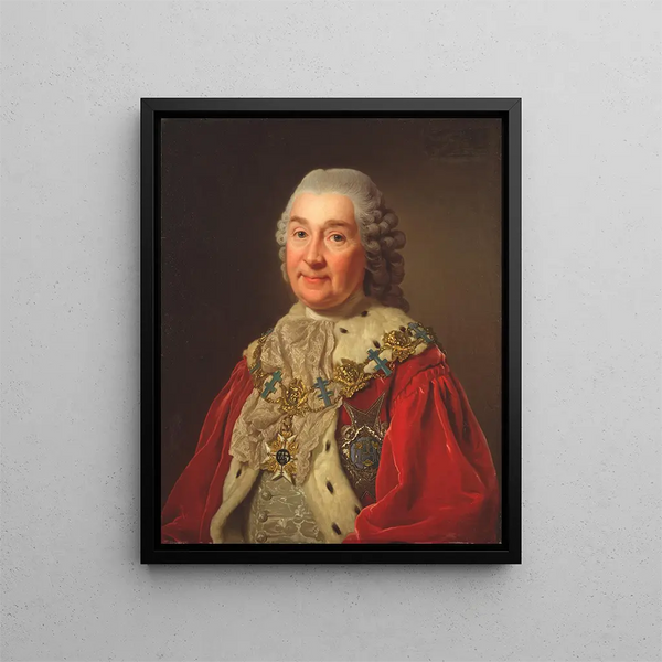 Carl Fredrik Scheffer 1715-1786 Count and State Counselor - Alexander Roslin — framed artwork on a wall