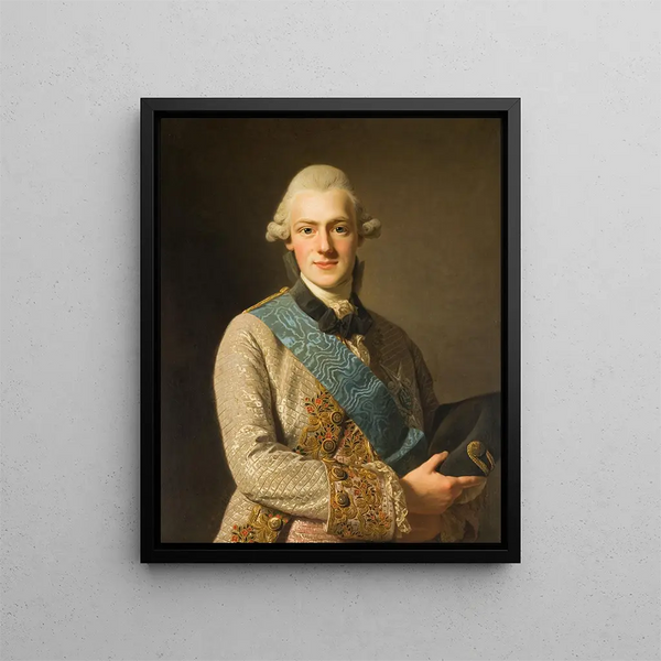 Brother of Duke Frederick-Adolphe Gustave III - Alexander Roslin — framed artwork on a wall