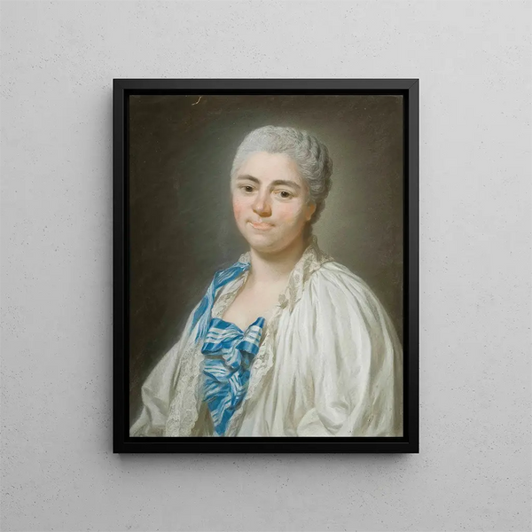 Portrait Painting of Charlotte Boutin Vicomtesse de Montboissier - Alexander Roslin — framed artwork on a wall