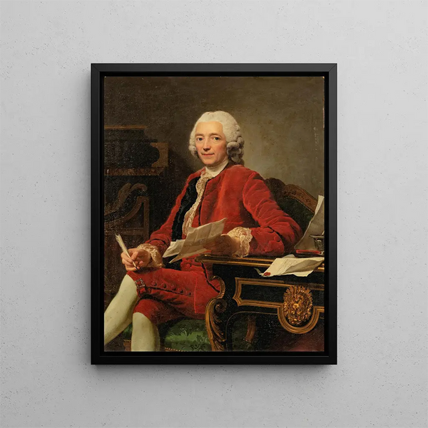 Portrait of Louis de Conzié - Alexander Roslin — framed artwork on a wall