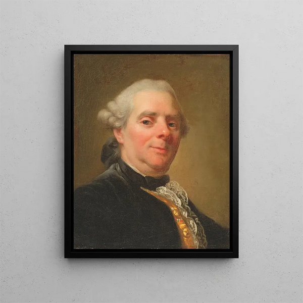 Self-portrait - Alexander Roslin — framed artwork on a wall