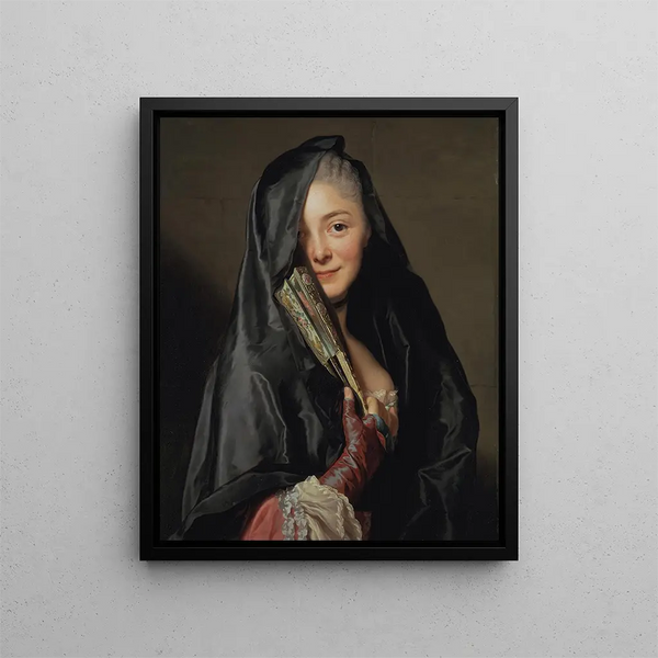 La Dame au voile, la femme de l'artiste - Alexander Roslin — framed artwork on a wall