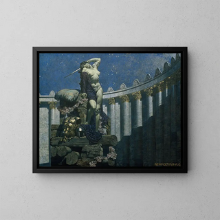 Dido at the pyre - Alexander Rothaug — framed artwork on a wall