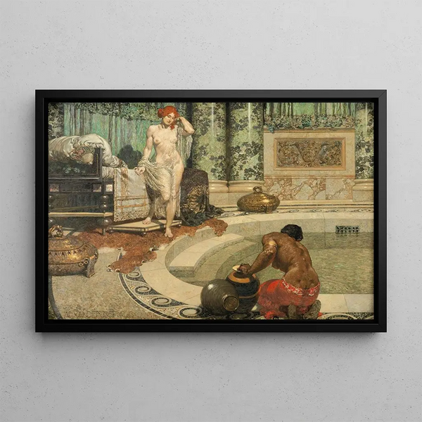 Roman Bath Scene II - Alexander Rothaug — framed artwork on a wall