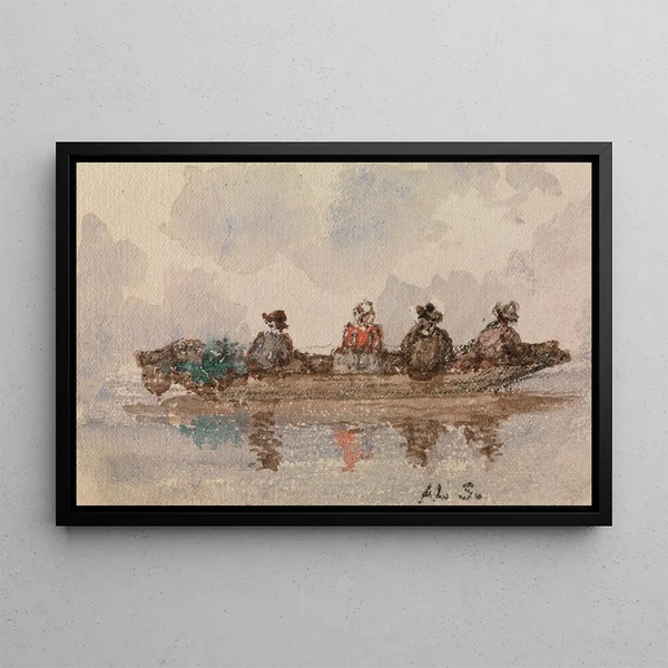 Excursion en bateau - Alexander Schaepkens — framed artwork on a wall
