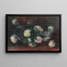 Still life with white roses - Alexander Theobald van Laer — framed artwork on a wall