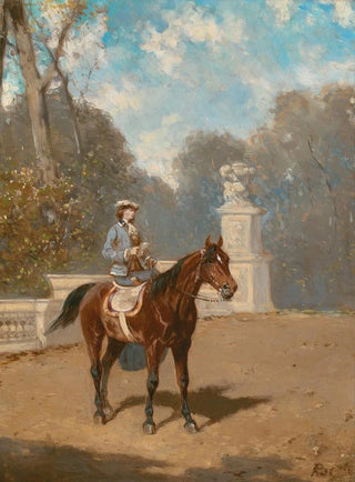 A Lady on Horseback - Alexander von Bensa — artwork view