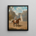 A Lady on Horseback - Alexander von Bensa — framed artwork on a wall