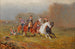 Escape of an Elegant Cavalier in front of the Battlefield - Alexander von Bensa — artwork view