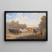 Large Seigneurial Exit Painting - Alexander von Bensa — framed artwork on a wall