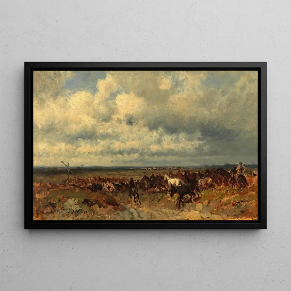 in the Puszta - Alexander von Bensa — framed artwork on a wall
