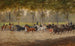Horse-drawn carriage race painting - Alexander von Bensa — artwork view