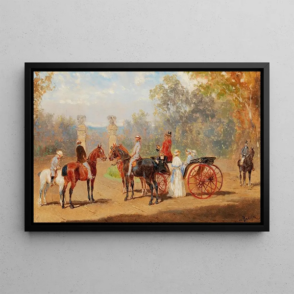 Motif of Schönbrunn near Vienna - Alexander von Bensa — framed artwork on a wall