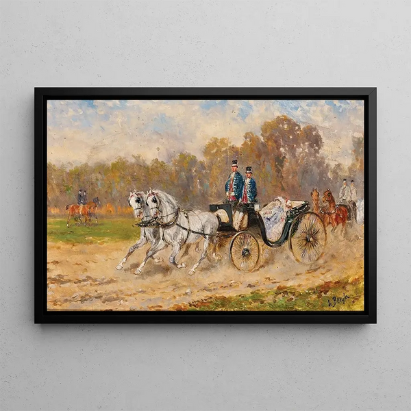 Motif of the Prater near Vienna - Alexander von Bensa — framed artwork on a wall