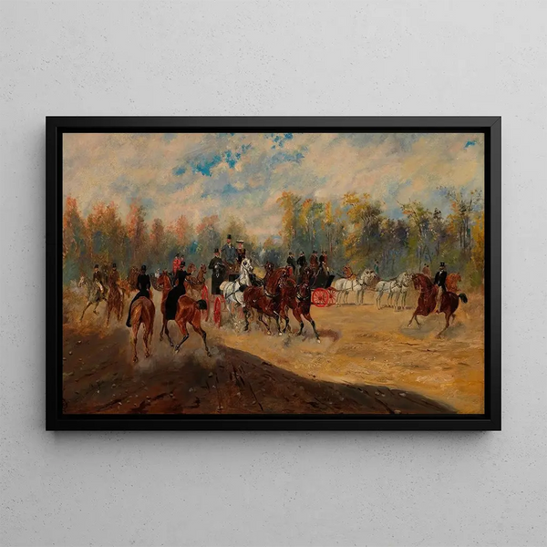 Promenade au Prater - Alexander von Bensa — framed artwork on a wall