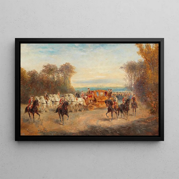 Promenade au temps de Marie-Thérèse - Alexander von Bensa — framed artwork on a wall