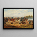 La Charge des uhlans de Trani à la bataille de Custoza - Alexander von Bensa — framed artwork on a wall
