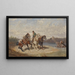Horses of the Towpath on the Danube - Alexander von Bensa — framed artwork on a wall