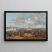 Swedish Troops attacking the city gate of Leipzig on October 19, 1813 - Alexander Wetterling — framed artwork on a wall