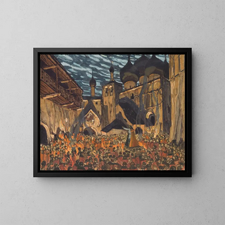 Decor for Act I of Pskovityanka - Alexander Yakovlevich Golovin — framed artwork on a wall