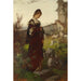 Reproduction of the painting Young girl in a cemetery - Alexander von Liezen-Mayer