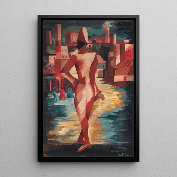 Pulcinella Painting - Alexandra Exter — framed artwork on a wall