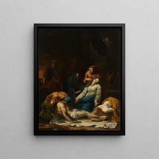 The Christ taken down from the Cross - Alexandre-Charles Guillemot — framed artwork on a wall