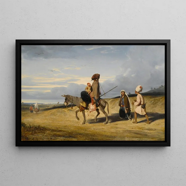 A Passage in the Desert - Alexandre-Gabriel Decamps — framed artwork on a wall