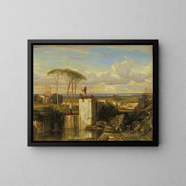 A Well in the East - Alexandre-Gabriel Decamps — framed artwork on a wall