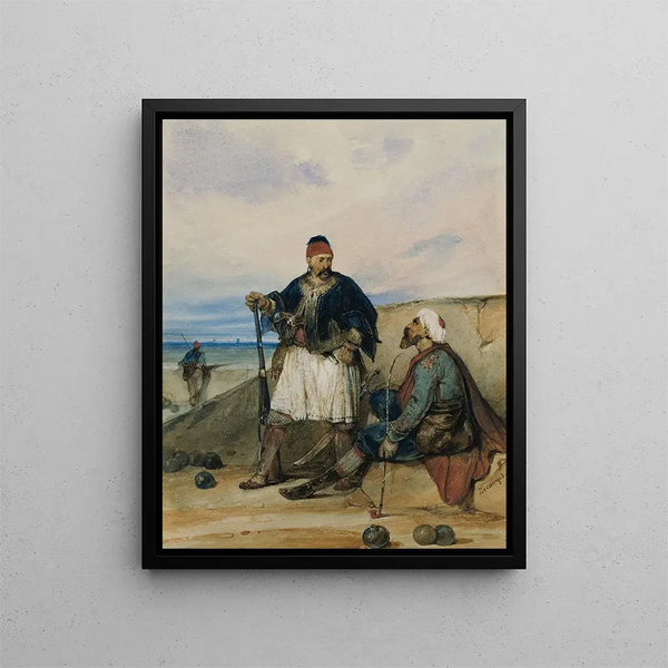 Soldats de l'Est - Alexandre-Gabriel Decamps — framed artwork on a wall