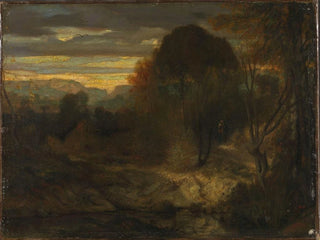 Evening landscape painting - Alexandre-Gabriel Decamps — artwork view