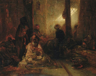 Interior of a Turkish café - Alexandre-Gabriel Decamps — artwork view