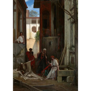 Reproduction of the painting Job and His Friends - Alexandre-Gabriel Decamps