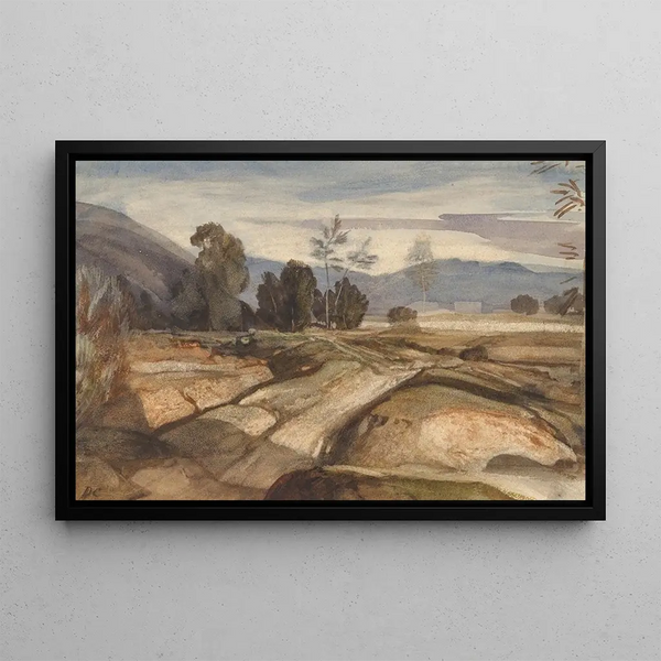 Landscape - Alexandre-Gabriel Decamps — framed artwork on a wall