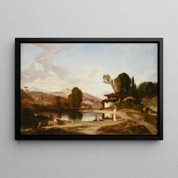 Souvenir de Turquie d'Asie, Environs de Smyrne - Alexandre-Gabriel Decamps — framed artwork on a wall