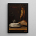 Still life with herring, bread, and cheese - Alexandre-Gabriel Decamps — artwork view