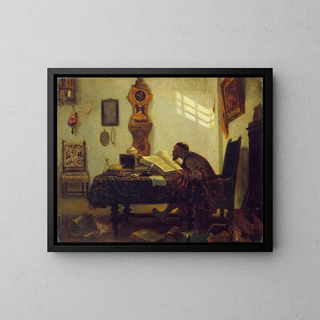 The Philosopher - Alexandre-Gabriel Decamps — framed artwork on a wall