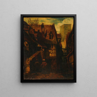 View of the Orient - Alexandre-Gabriel Decamps — framed artwork on a wall