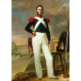 Marine Painting Burty Merchant of New Arrivals in Grenadier Uniform - Alexandre-Jean Dubois-Drahonet — artwork view